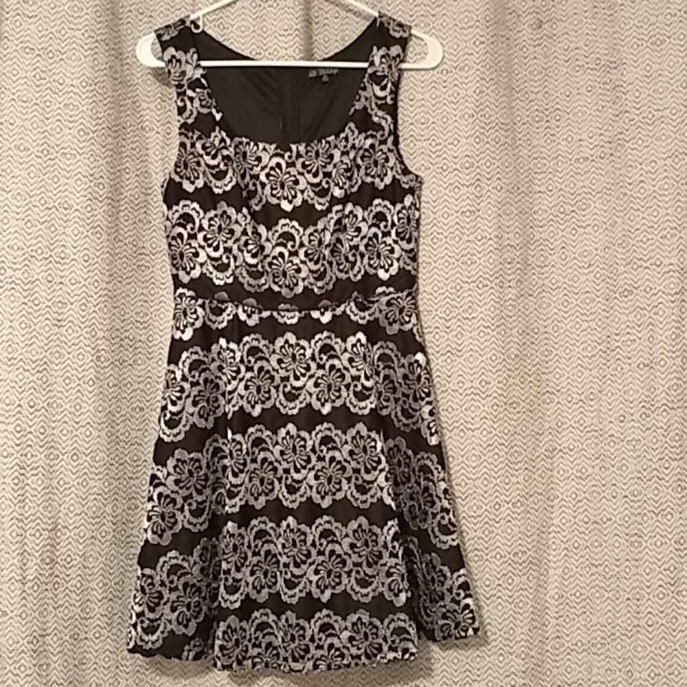 Silver and black dress